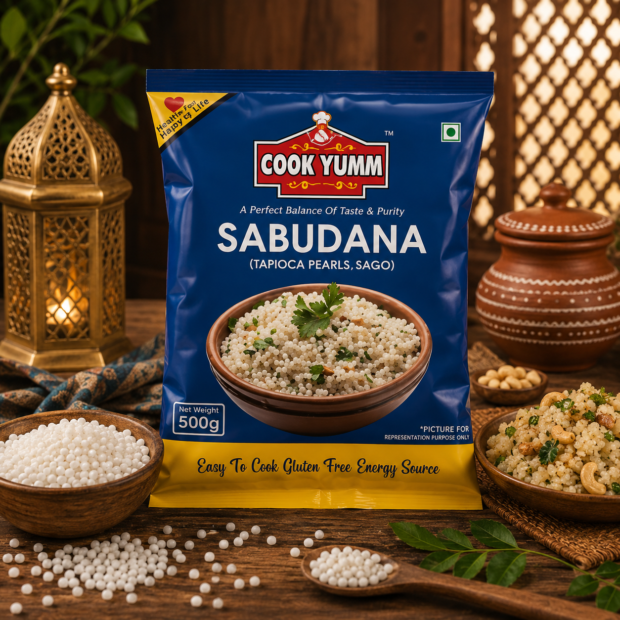 cook-yumm-premium-sabudana-tapioca-pearls-sago Cook Yumm Sabudana (Tapioca Pearls / Sago) – Premium Quality Gluten-Free Energy Food - Image 1