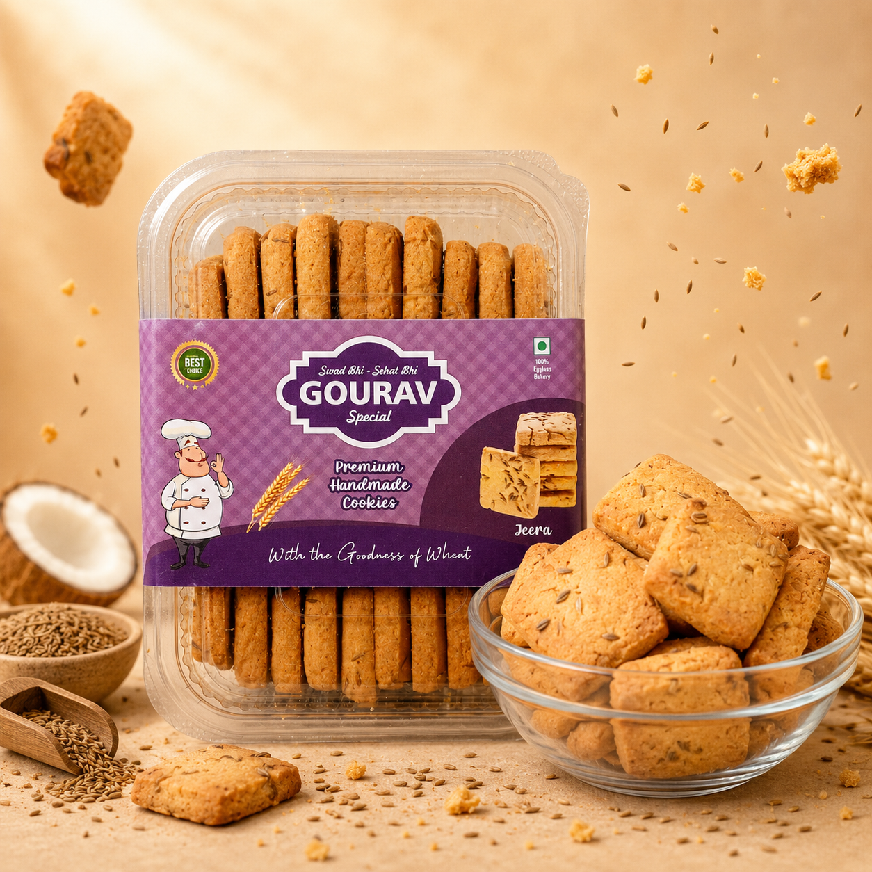 ChatGPT Image Jul 3, 2026, 11_40_18 PM GOURAV Special Premium Handmade Jeera Biscuits (200g) - Image 1